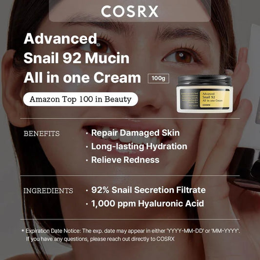 COSRX ADVANCED SNAIL 92 ALL IN ONE CREAM 100ML COSRX moon&health labs